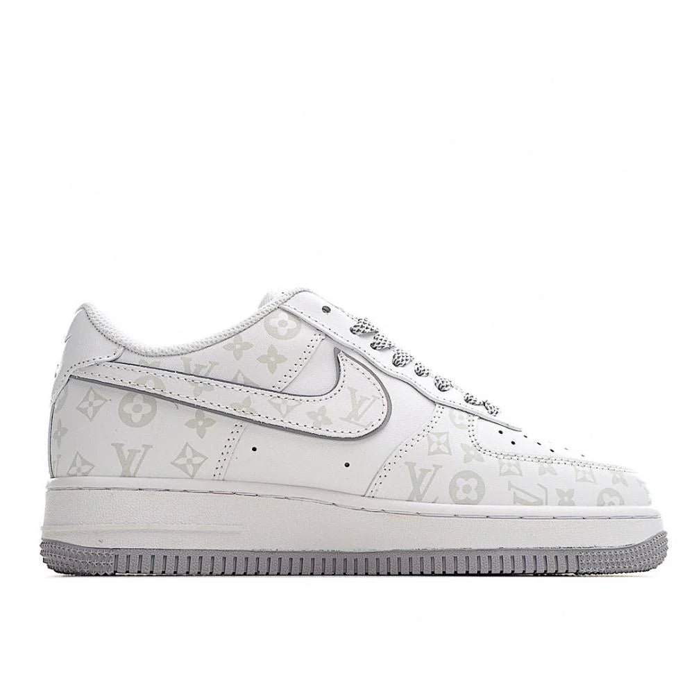 LV x Nike Air Force 1 07 Low Bianche Grigio Chiaro Argento
