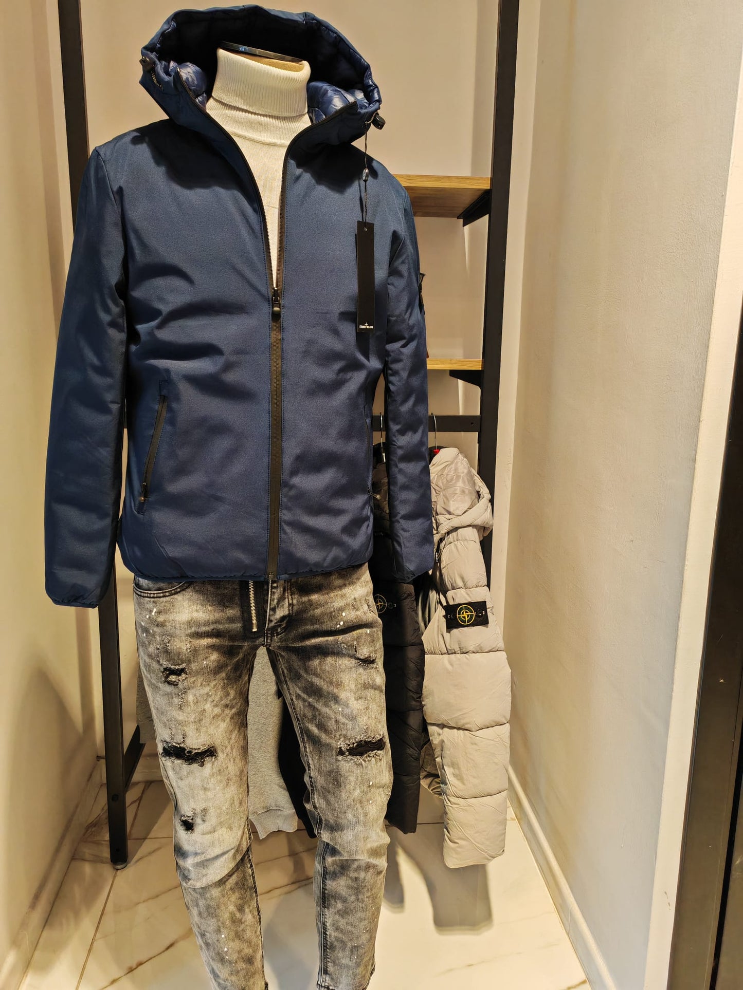 Stone Island Piumino Double Face Da Uomo
