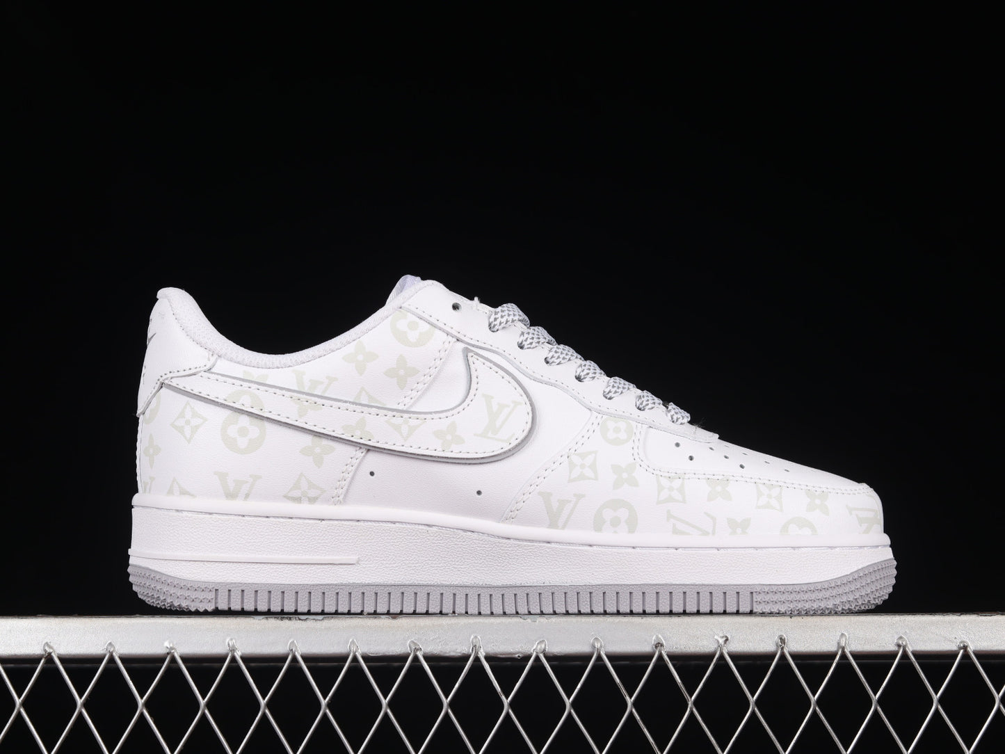 LV x Nike Air Force 1 07 Low Bianche Grigio Chiaro Argento