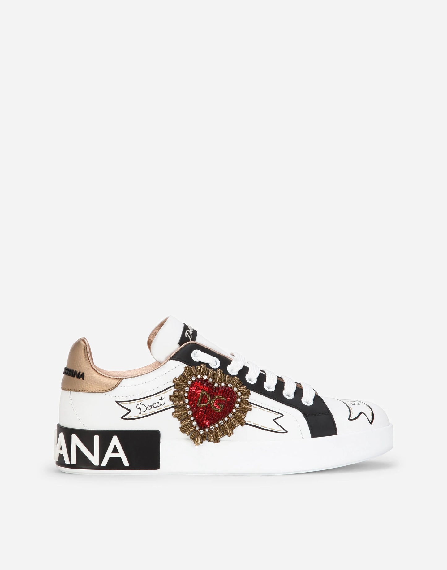 Dolce & Gabbana Sneakers Portofino in pelle con logo (Da Donna)