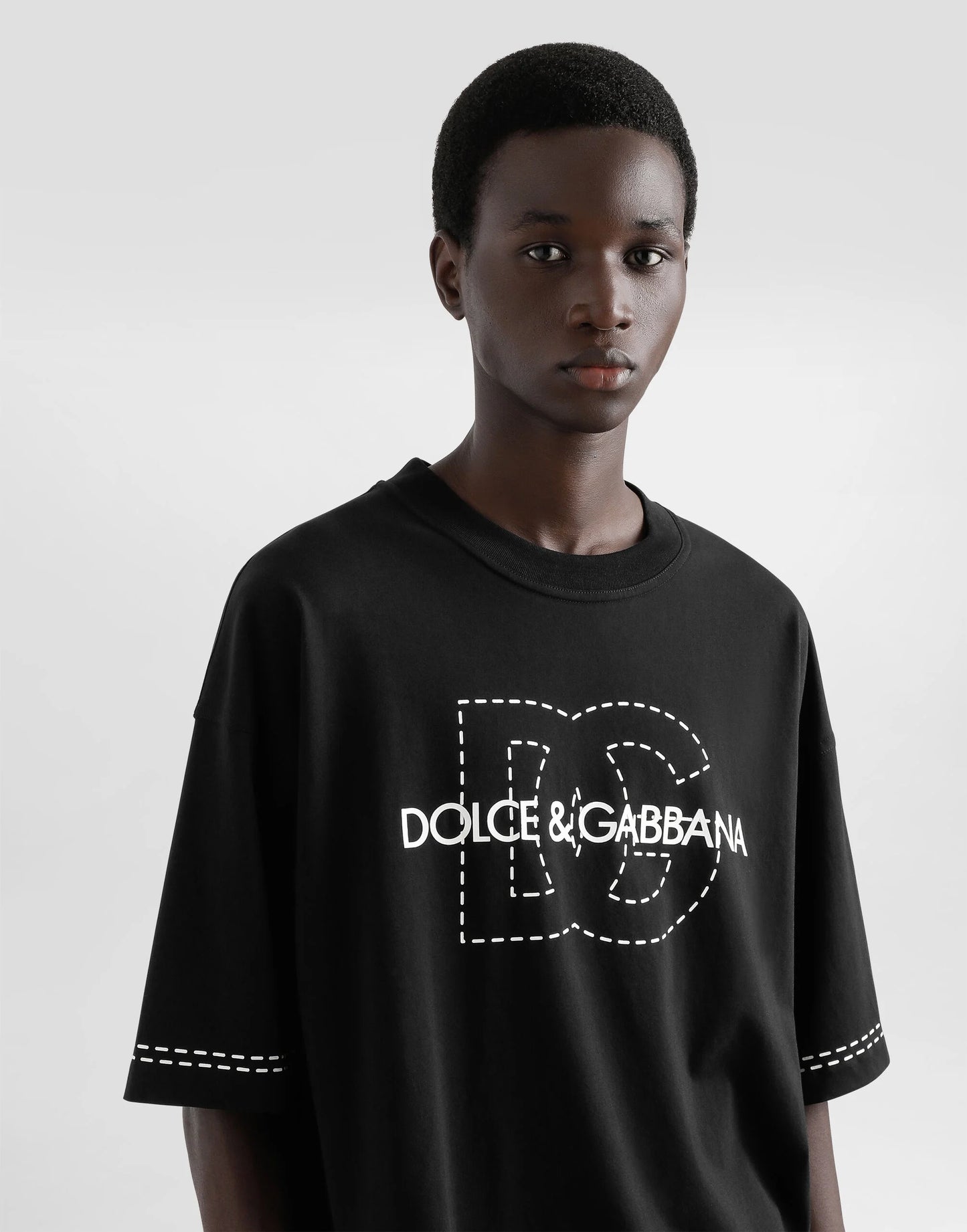 Dolce & Gabbana Completo T-shirt più Short in cotone con logo