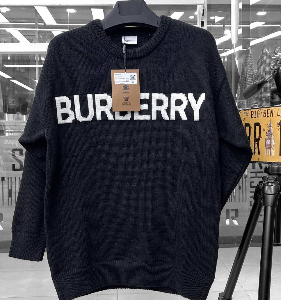 Burberry maglia con logo ricamato Unisex