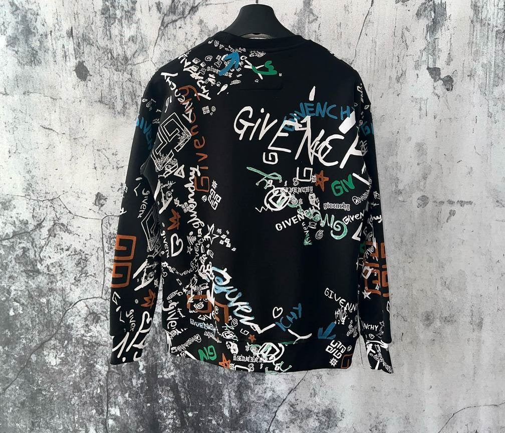 Givenchy Felpa con stampa graffiti Unisex