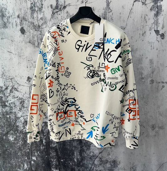 Givenchy Felpa con stampa graffiti Unisex