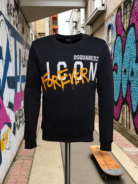 DSQUARED2 Felpa Icon Forever Dsquared2 in cotone con logo Unisex