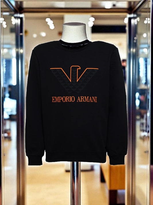 Felpa con stampa logo thin eagle Emporio Armani Unisex