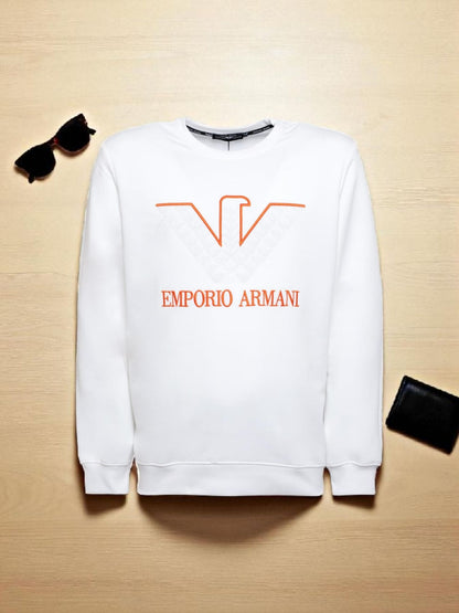 Felpa con stampa logo thin eagle Emporio Armani Unisex