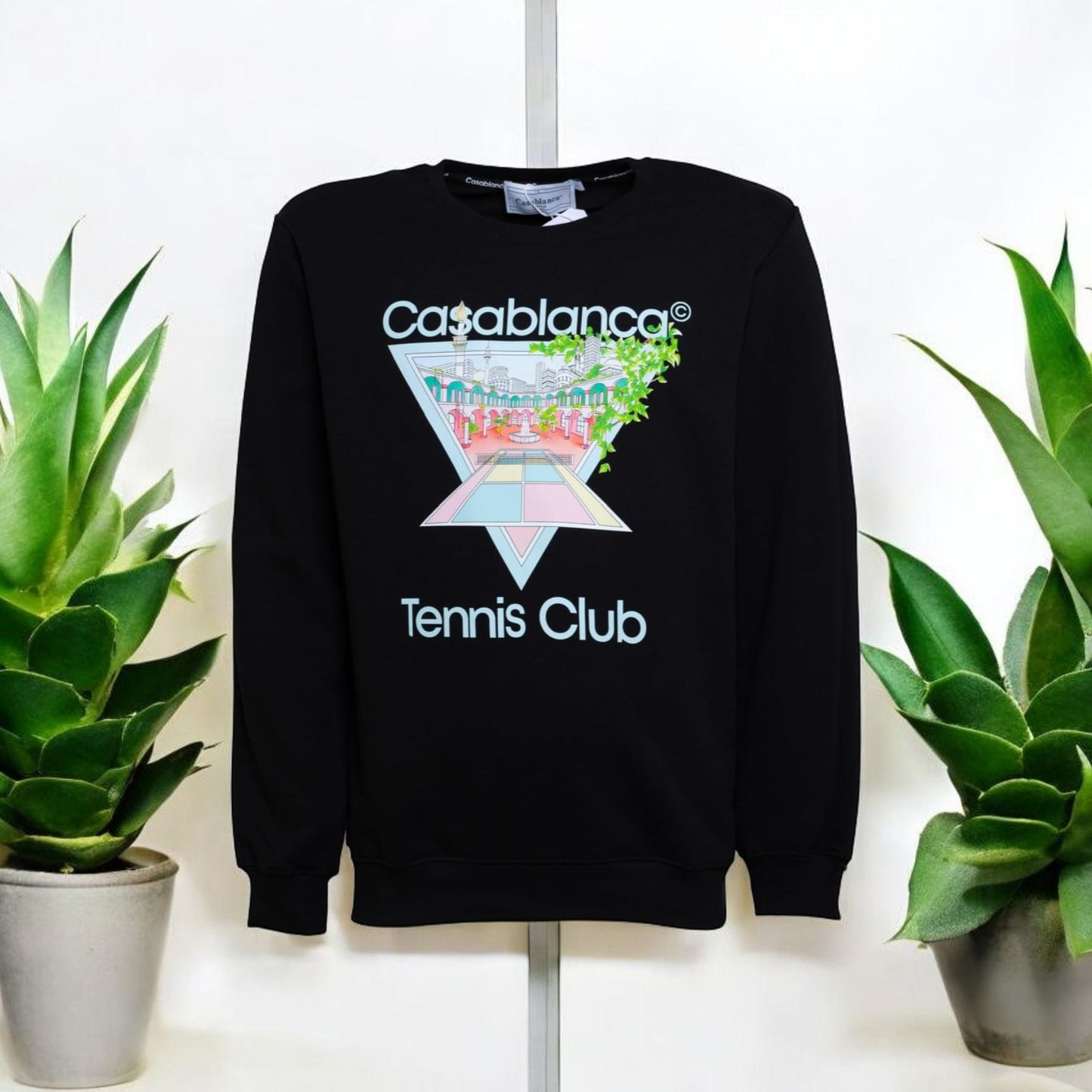 Casablanca Maglia girocollo tennis club icon Unisex