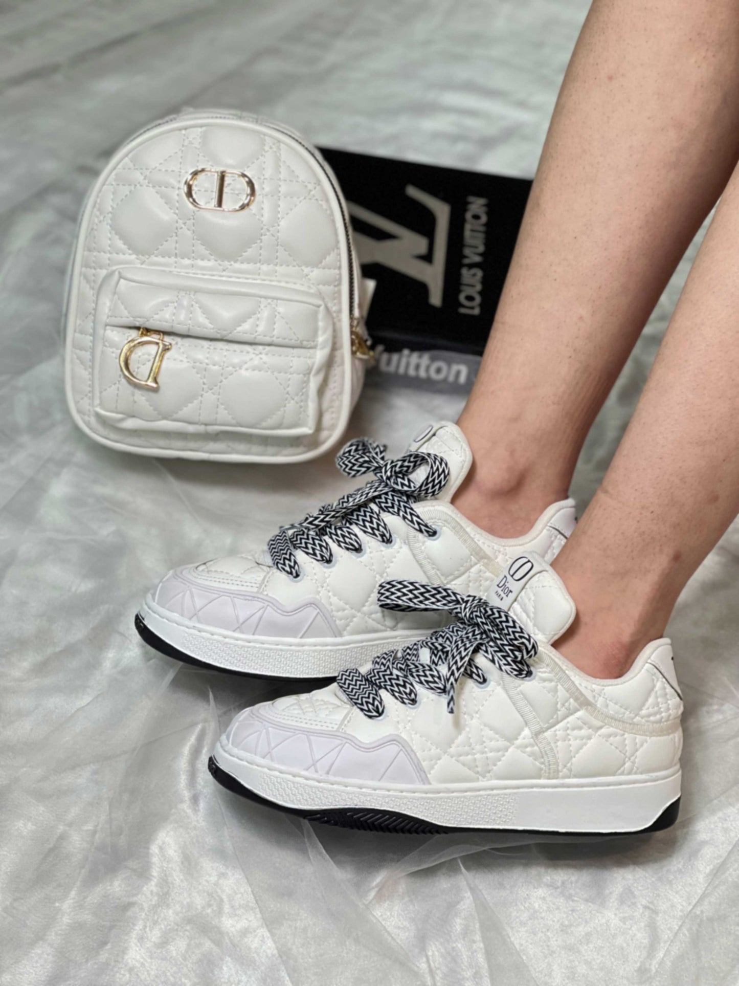 Dior B9S Skater ERL Nero Pelle di vitello Cannage trapuntata Da Donna Vari Colori