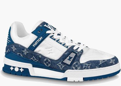 Louis Vuitton LV Trainer Monogram Denim White Blue Unisex