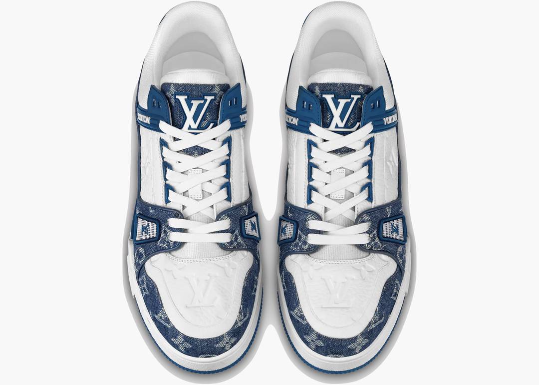 Louis Vuitton LV Trainer Monogram Denim White Blue Unisex