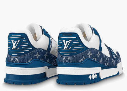 Louis Vuitton LV Trainer Monogram Denim White Blue Unisex