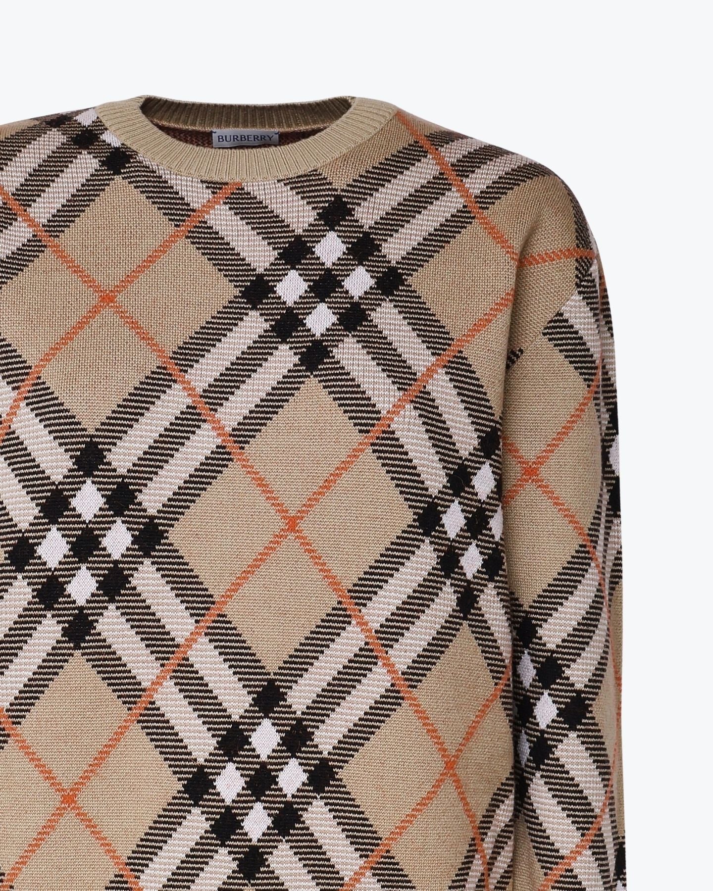 BURBERRY Maglia in misto lana check Burberry Unisex