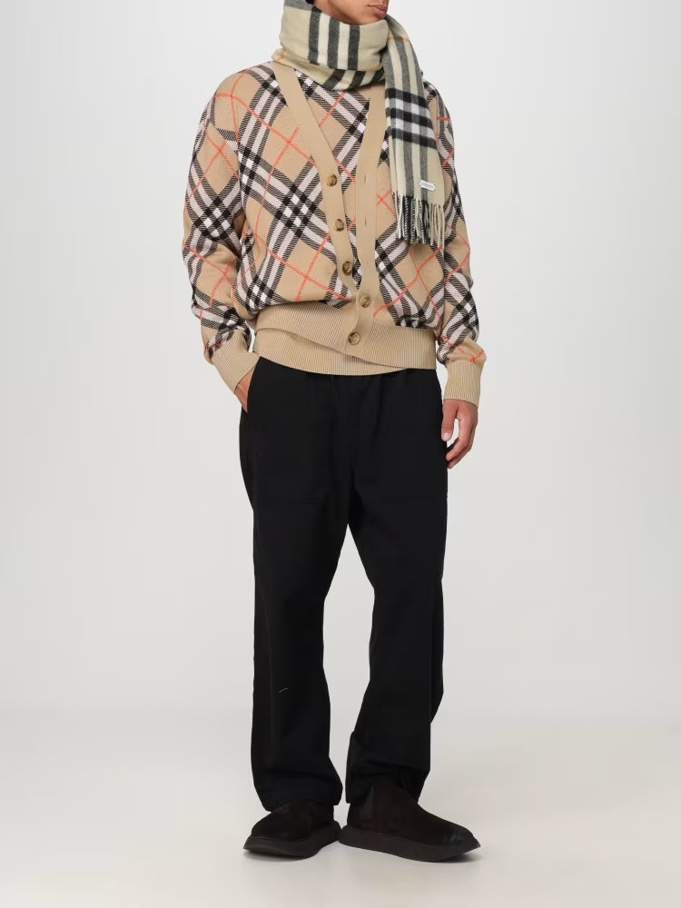 BURBERRY Maglia in misto lana check Burberry Unisex