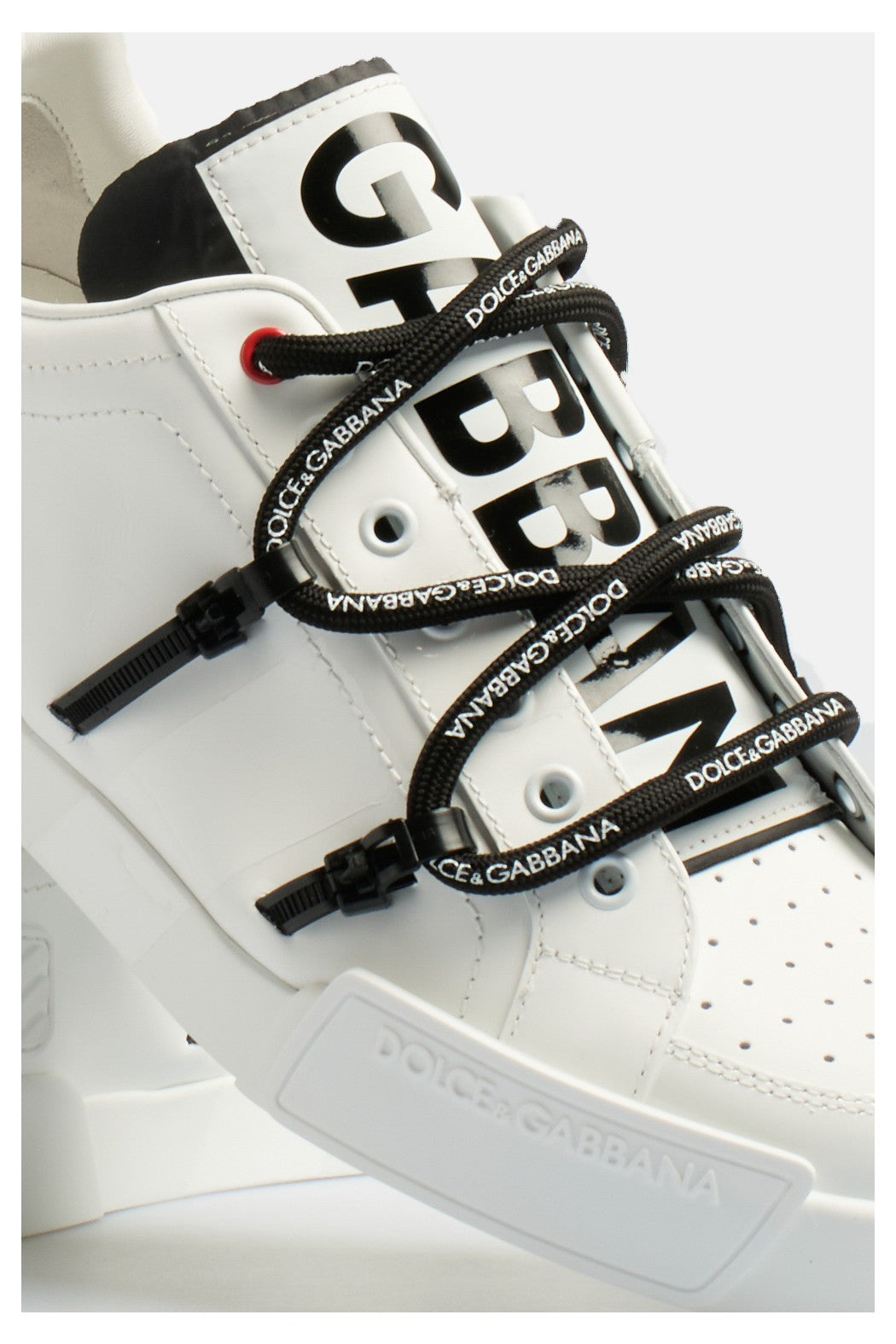 Dolce & Gabbana Portofino sneakers in calfskin and patent leather Da Uomo