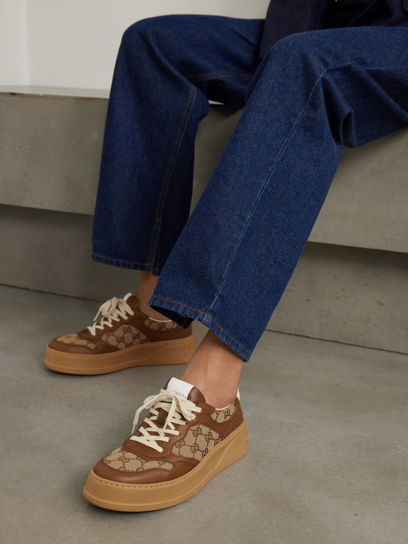 GUCCI Sneakers in pelle e tela GG Unisex