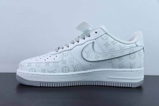 LV x Nike Air Force 1 07 Low Bianche Grigio Chiaro Argento